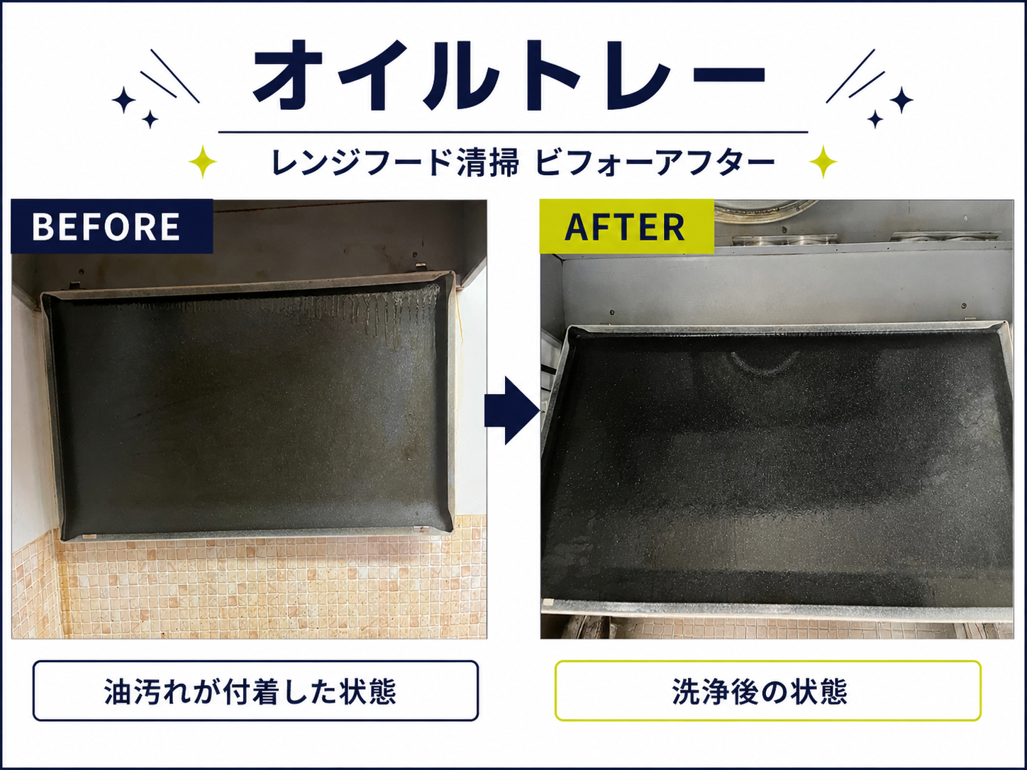 オイルトレーのビフォーアフター事例